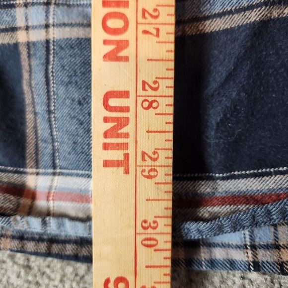 Red Head Brand Co. Mens XLT Button Down Plaid Casual Shirt Blue Red Long Sleeve - Picture 5 of 7